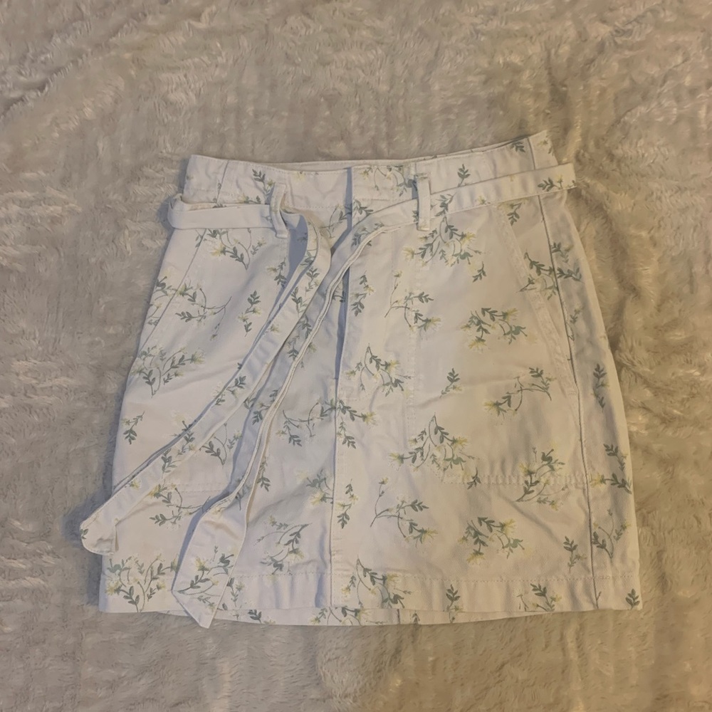 Mini Skirt Jean Floral pattern Topshop size 4